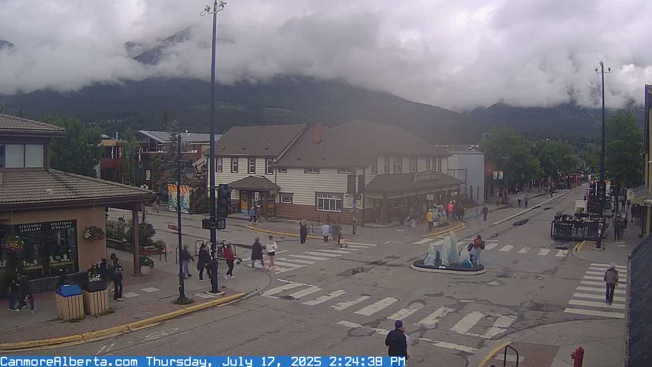 Canmore Downtown Live Cam -  Canmore, Alberta's Rockies, Alberta, Canada