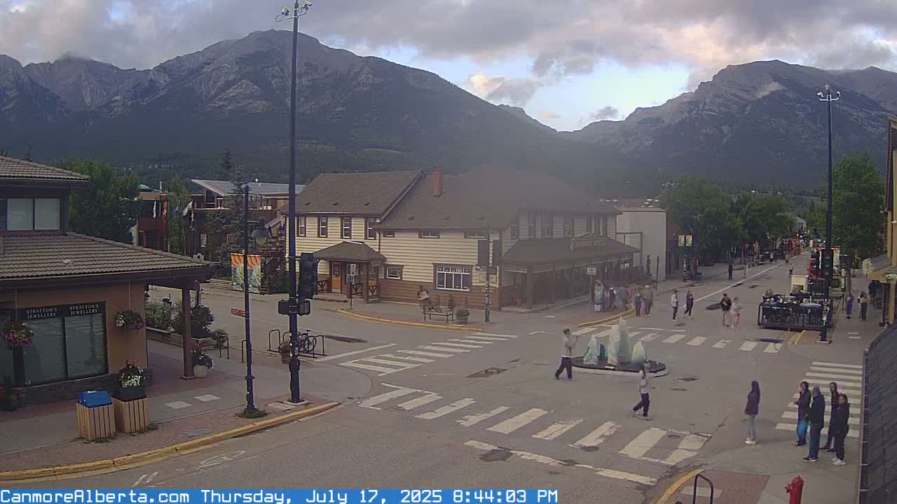 Canmore Downtown Live Cam -  Canmore, Alberta's Rockies, Alberta, Canada