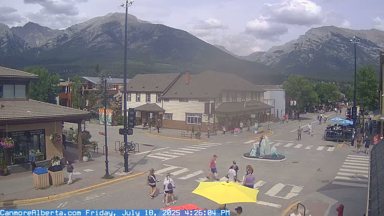 Canmore Downtown Live Cam -  Canmore, Alberta's Rockies, Alberta, Canada