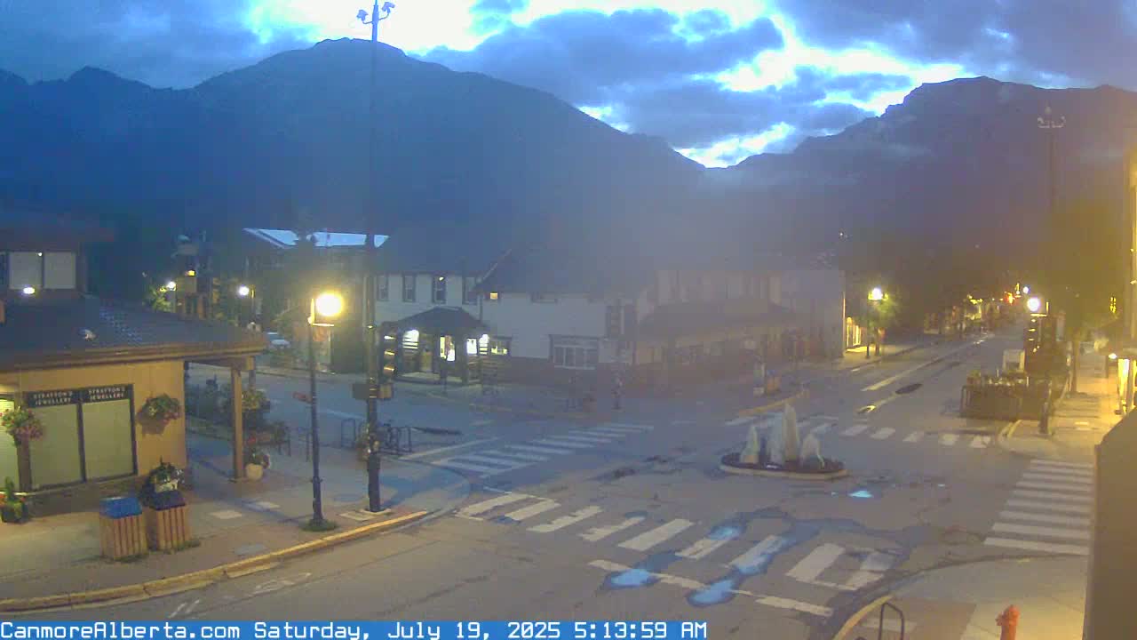 Canmore Downtown Live Cam -  Canmore, Alberta's Rockies, Alberta, Canada