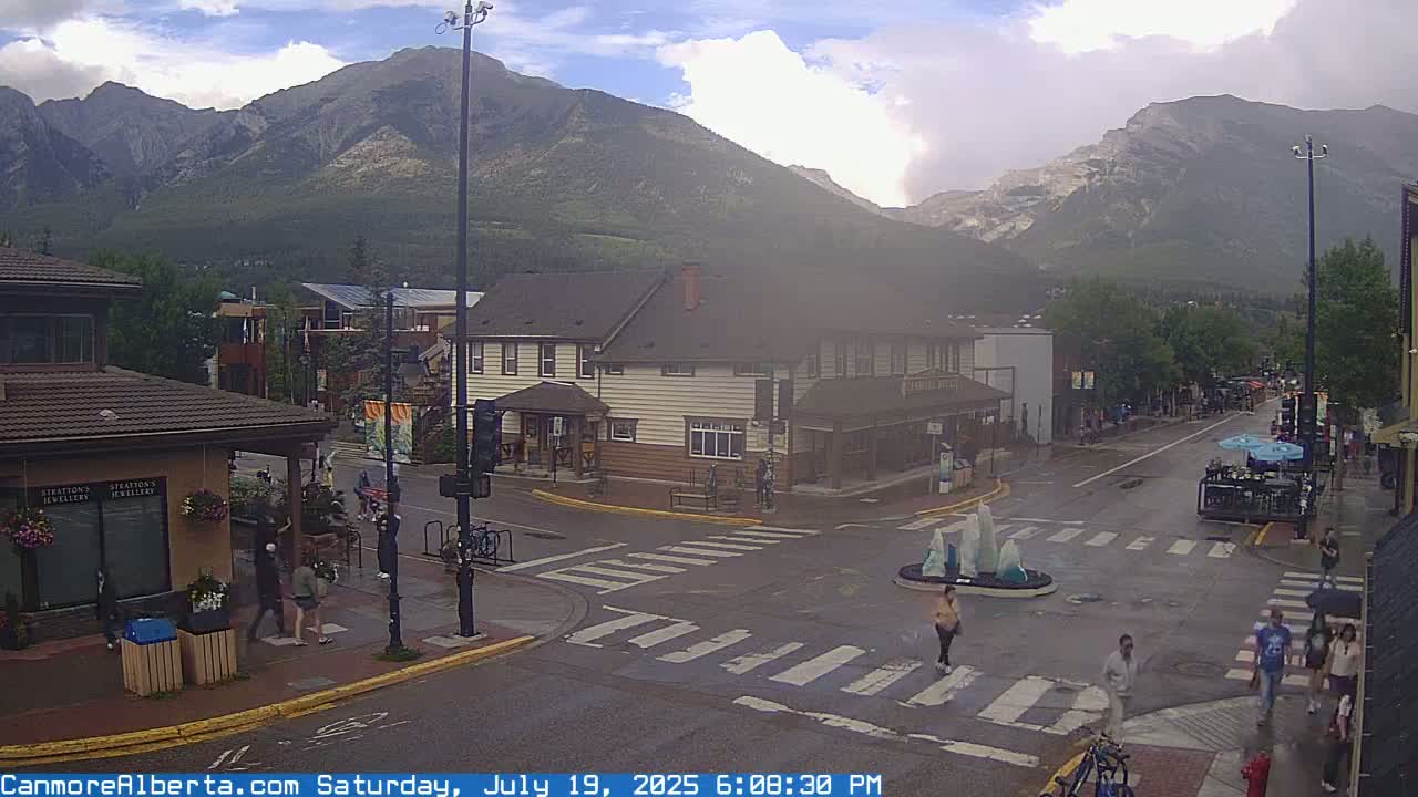 Canmore Downtown Live Cam -  Canmore, Alberta's Rockies, Alberta, Canada