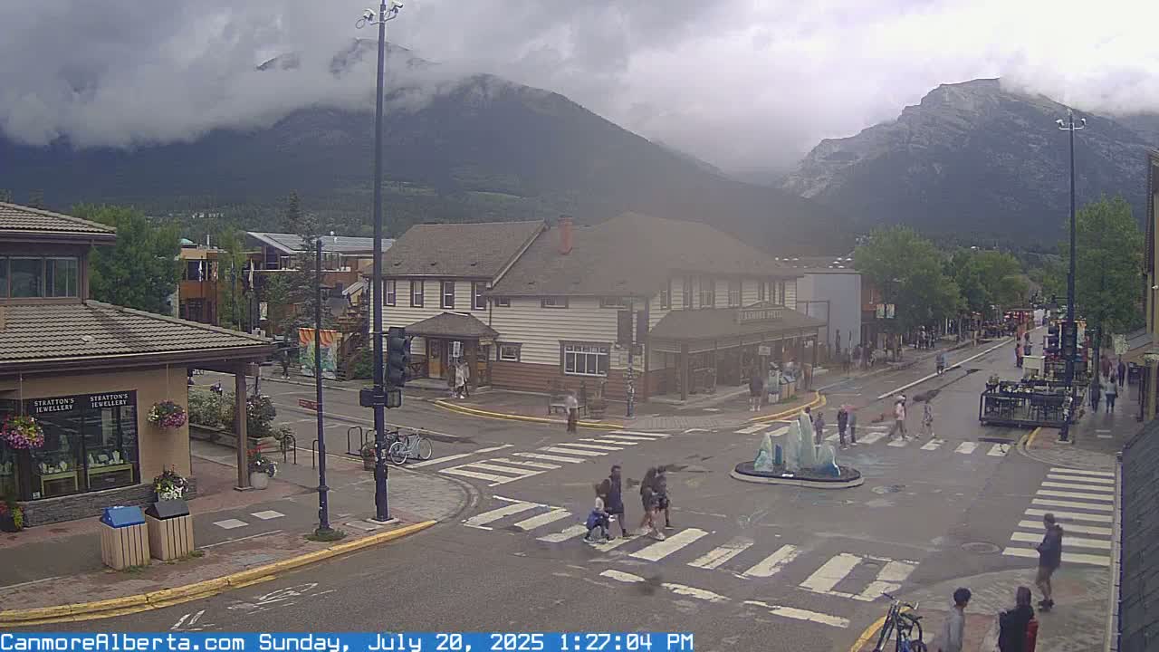 Canmore Downtown Live Cam -  Canmore, Alberta's Rockies, Alberta, Canada