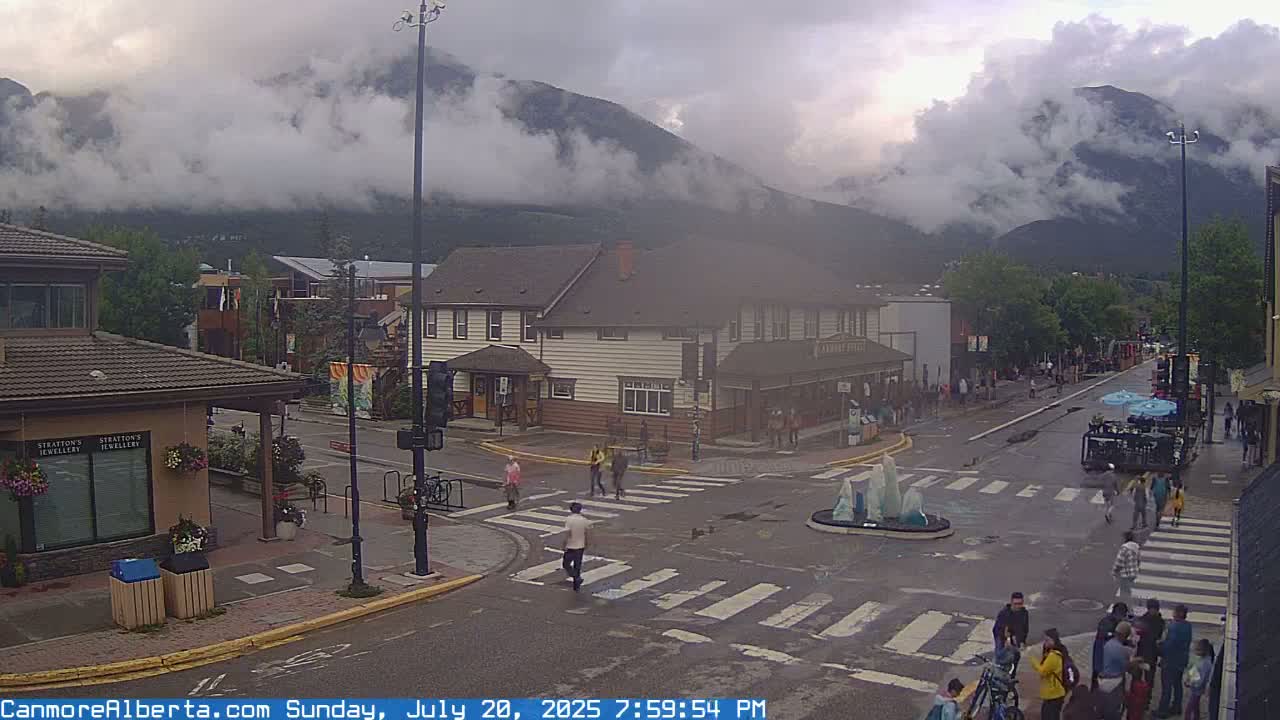 Canmore Downtown Live Cam -  Canmore, Alberta's Rockies, Alberta, Canada
