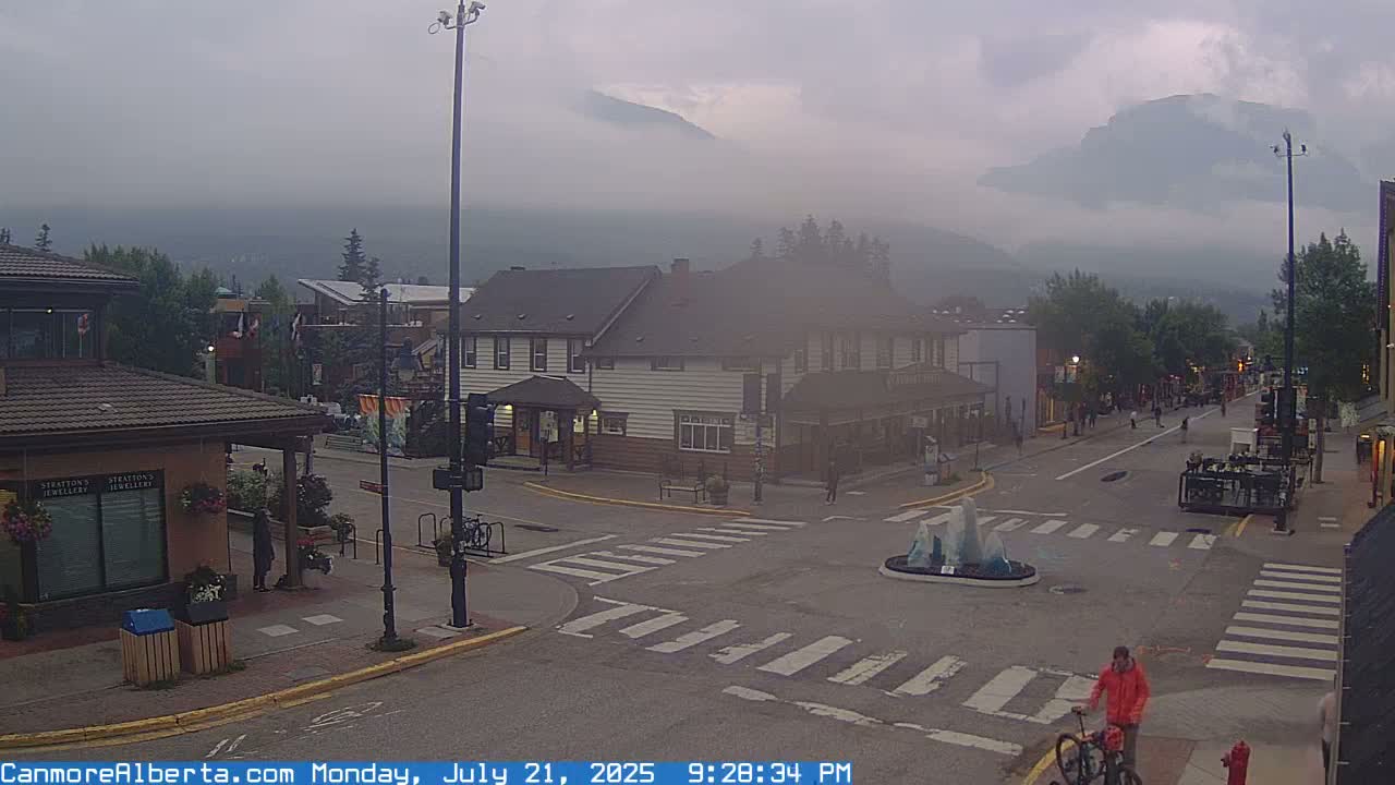 Canmore Downtown Live Cam -  Canmore, Alberta's Rockies, Alberta, Canada