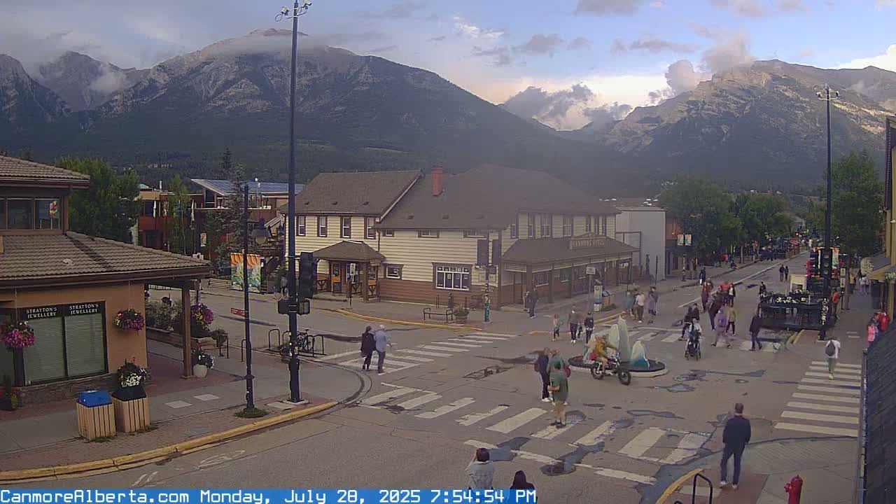 Canmore Downtown Live Cam -  Canmore, Alberta's Rockies, Alberta, Canada