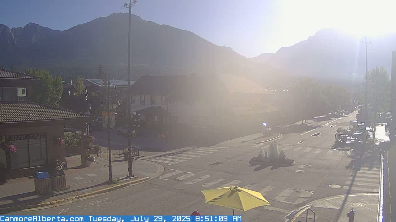 Canmore Downtown Live Cam -  Canmore, Alberta's Rockies, Alberta, Canada