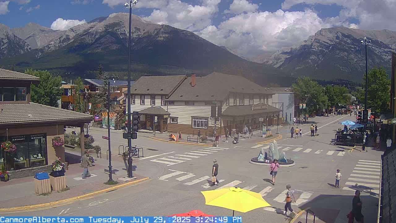 Canmore Downtown Live Cam -  Canmore, Alberta's Rockies, Alberta, Canada