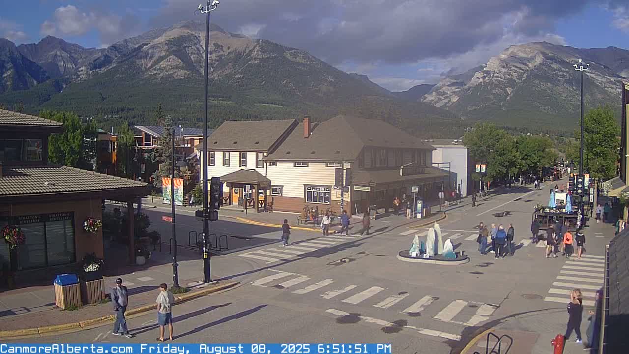 Canmore Downtown Live Cam -  Canmore, Alberta's Rockies, Alberta, Canada