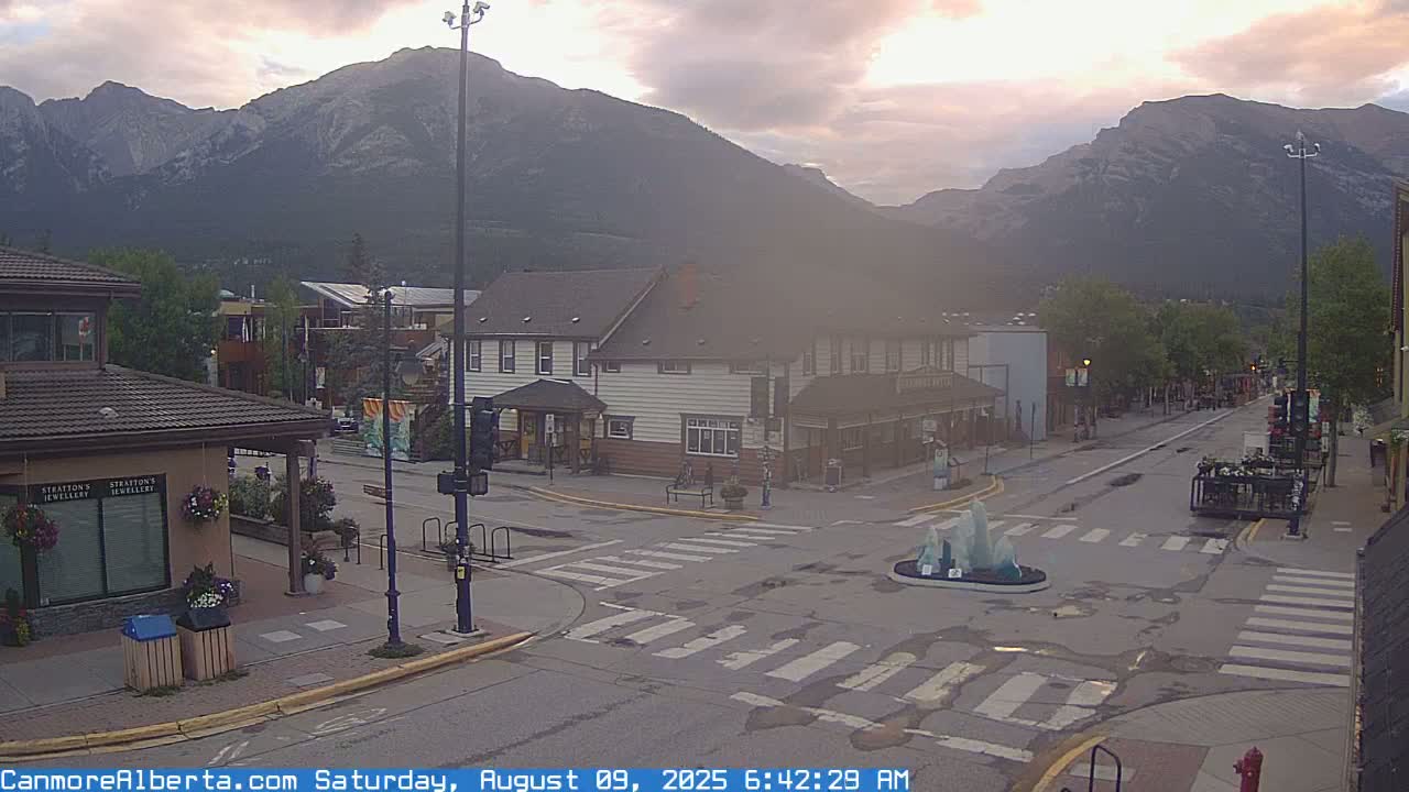 Canmore Downtown Live Cam -  Canmore, Alberta's Rockies, Alberta, Canada