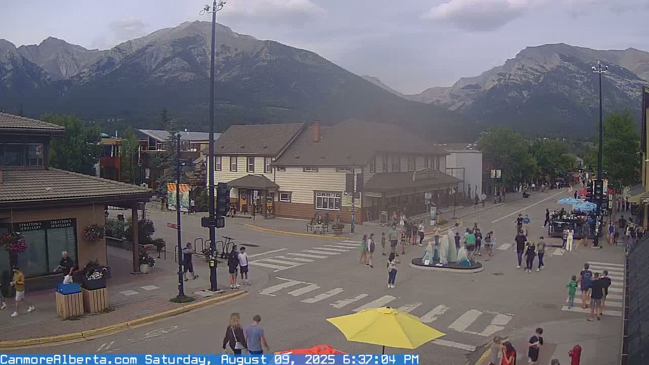 Canmore Downtown Live Cam -  Canmore, Alberta's Rockies, Alberta, Canada