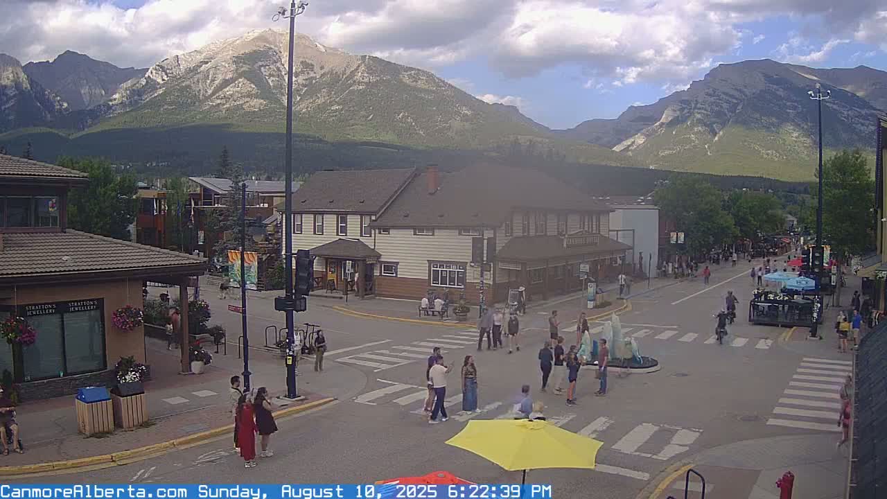 Canmore Downtown Live Cam -  Canmore, Alberta's Rockies, Alberta, Canada