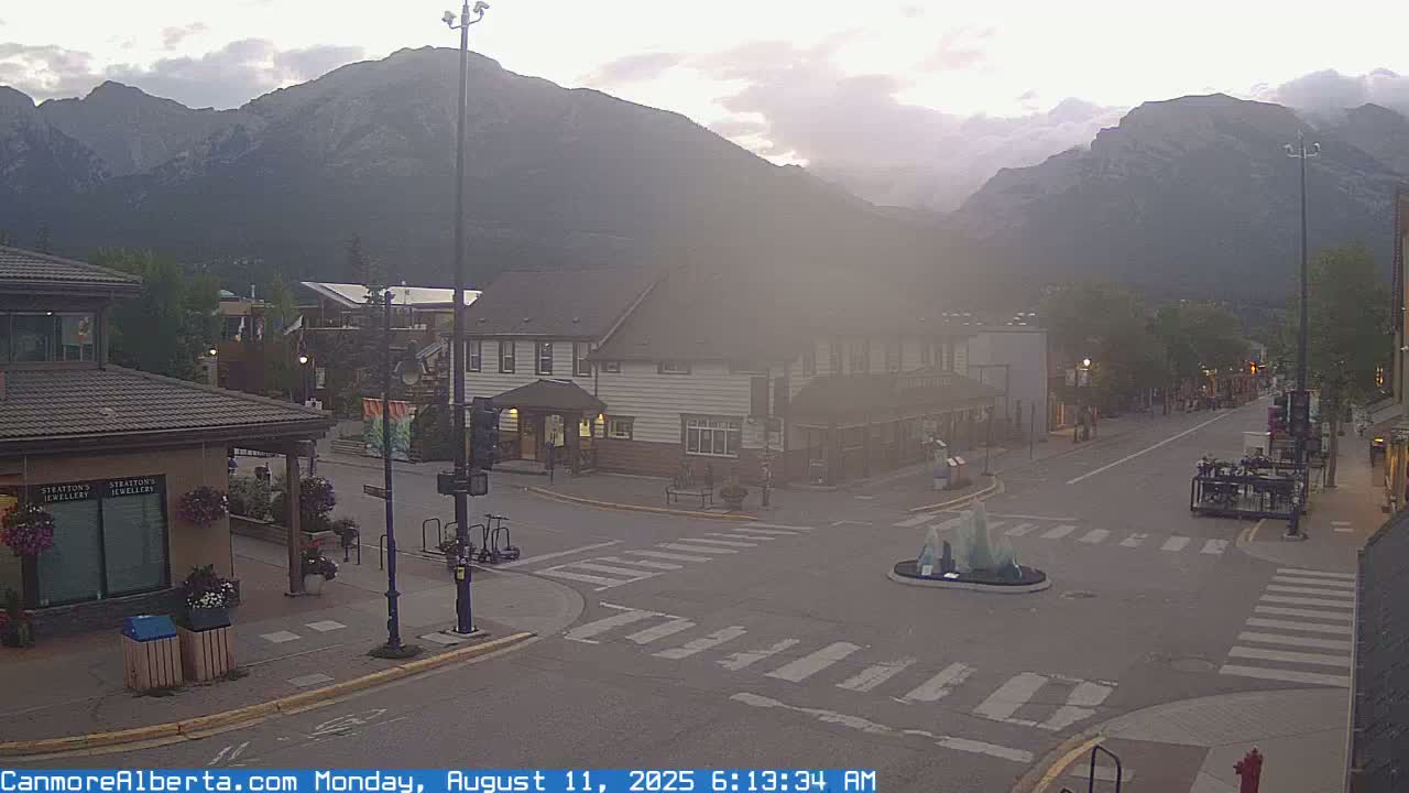 Canmore Downtown Live Cam -  Canmore, Alberta's Rockies, Alberta, Canada
