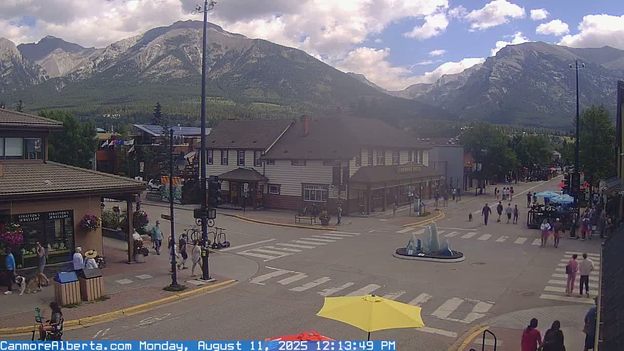 Canmore Downtown Live Cam -  Canmore, Alberta's Rockies, Alberta, Canada