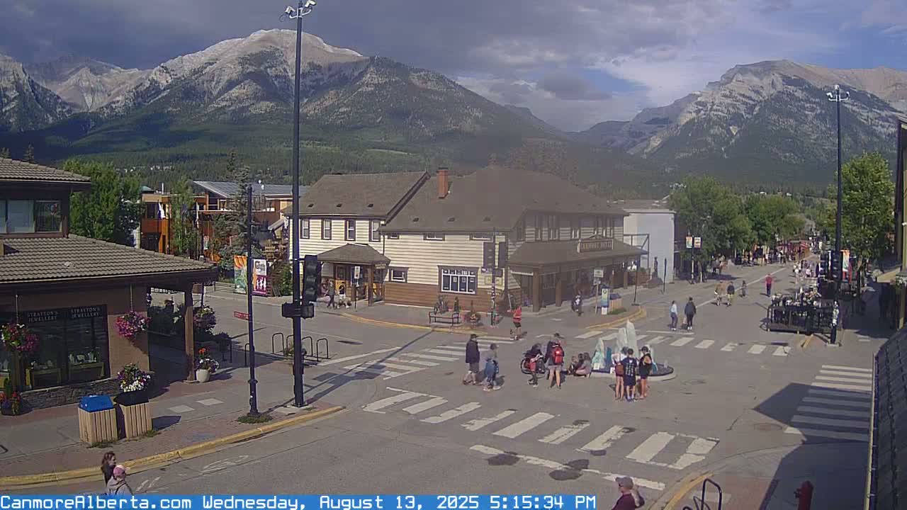 Canmore Downtown Live Cam -  Canmore, Alberta's Rockies, Alberta, Canada