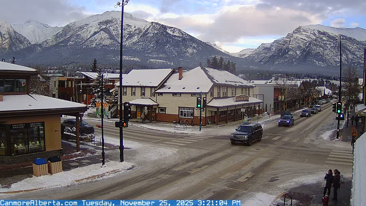Canmore Downtown Live Cam -  Canmore, Alberta's Rockies, Alberta, Canada