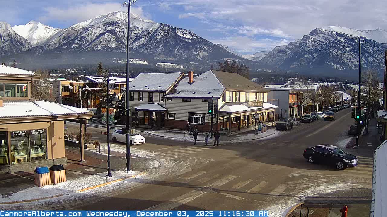 Canmore Downtown Live Cam -  Canmore, Alberta's Rockies, Alberta, Canada