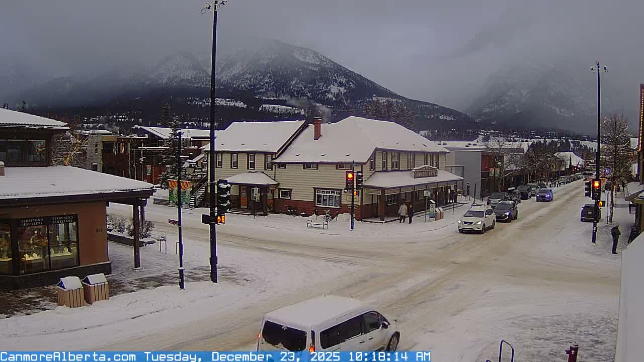 Canmore Downtown Live Cam -  Canmore, Alberta's Rockies, Alberta, Canada