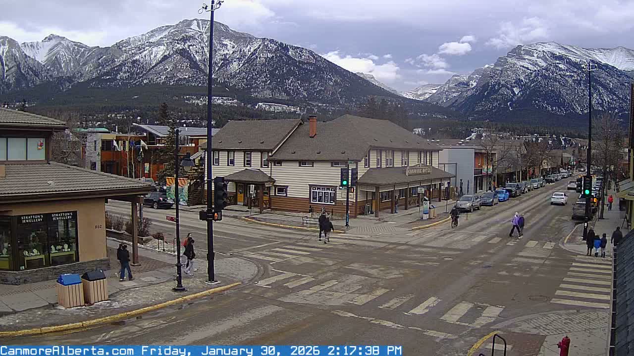 Canmore Downtown Live Cam -  Canmore, Alberta's Rockies, Alberta, Canada