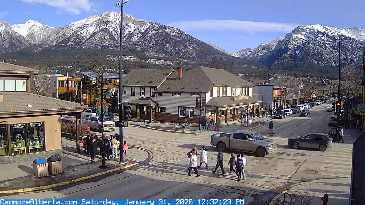 Canmore Downtown Live Cam -  Canmore, Alberta's Rockies, Alberta, Canada