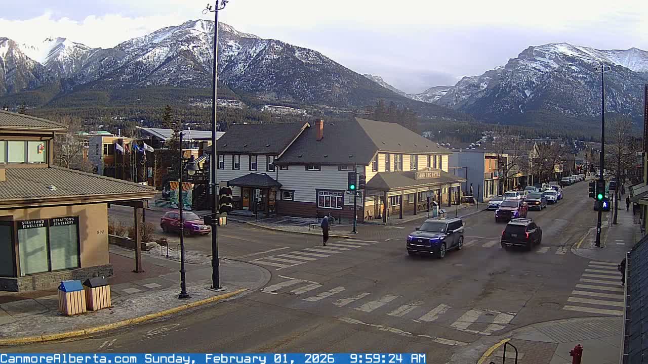 Canmore Downtown Live Cam -  Canmore, Alberta's Rockies, Alberta, Canada