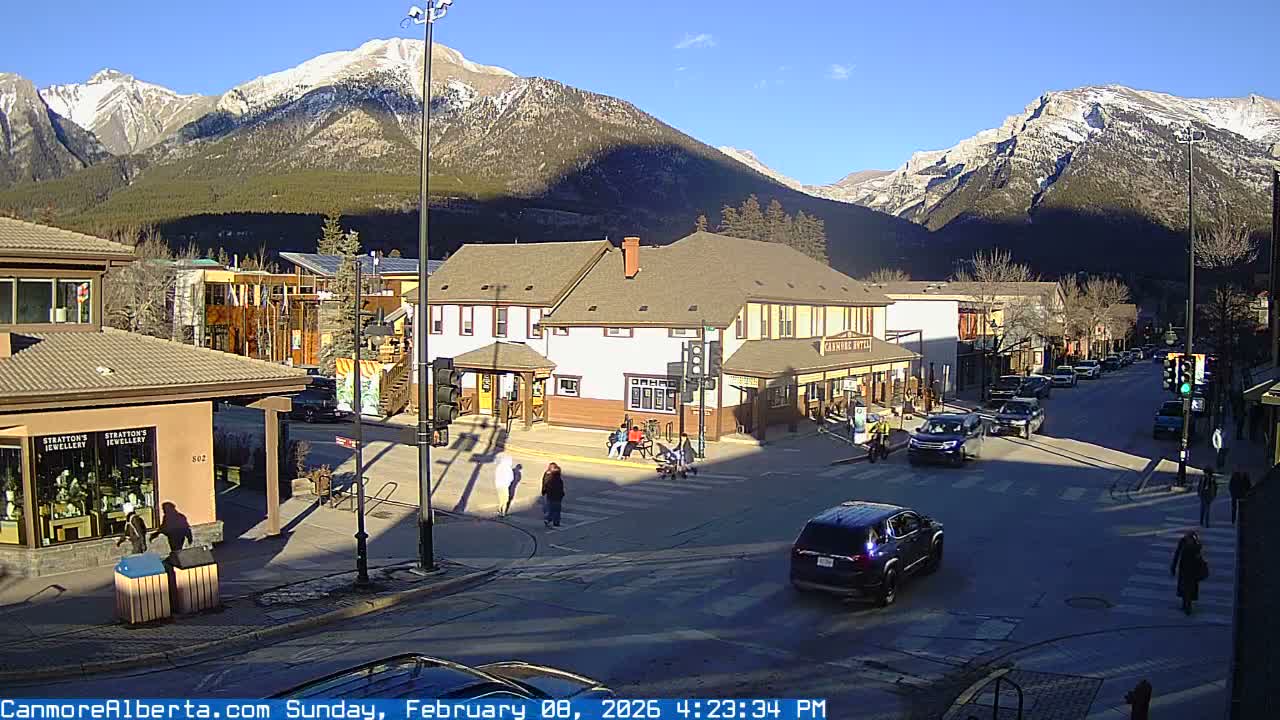 Canmore Downtown Live Cam -  Canmore, Alberta's Rockies, Alberta, Canada