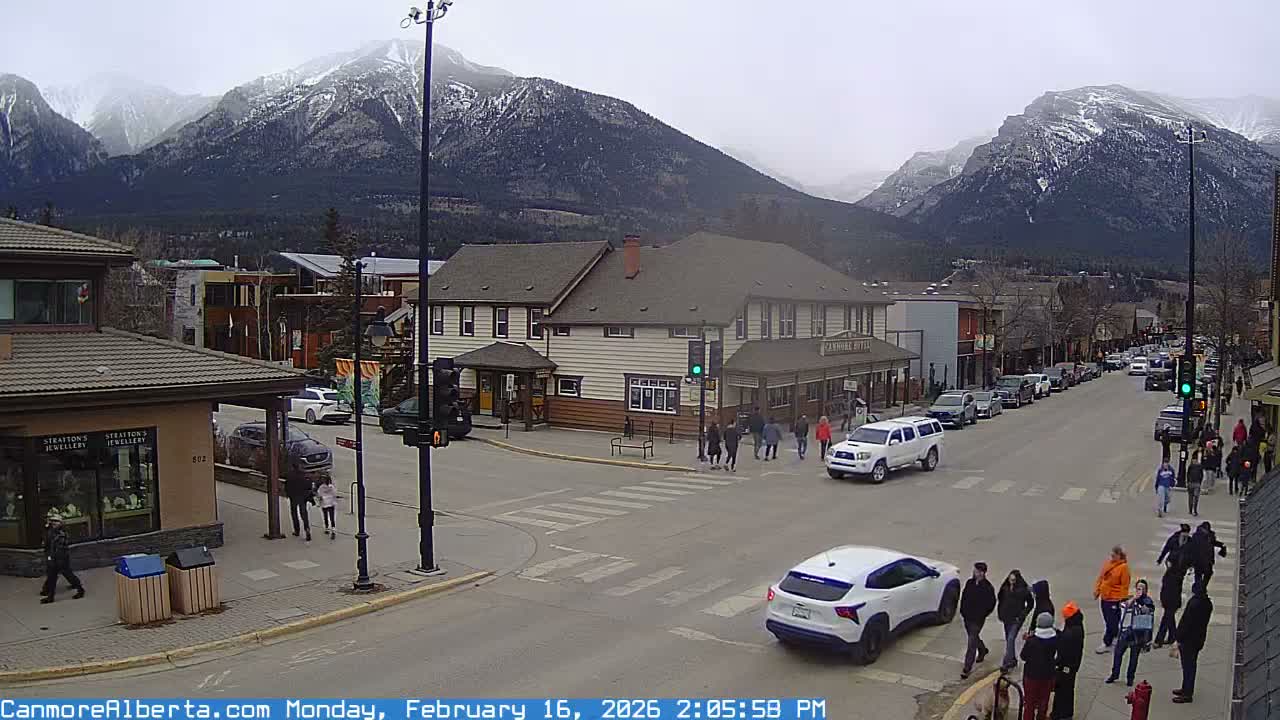 Canmore Downtown Live Cam -  Canmore, Alberta's Rockies, Alberta, Canada