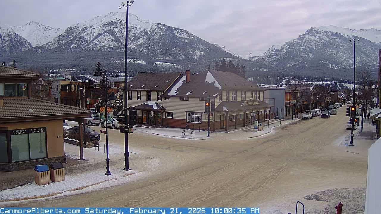 Canmore Downtown Live Cam -  Canmore, Alberta's Rockies, Alberta, Canada