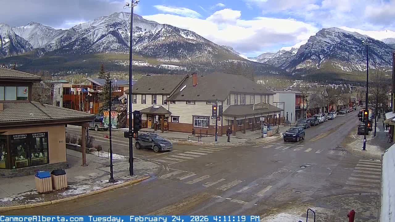Canmore Downtown Live Cam -  Canmore, Alberta's Rockies, Alberta, Canada