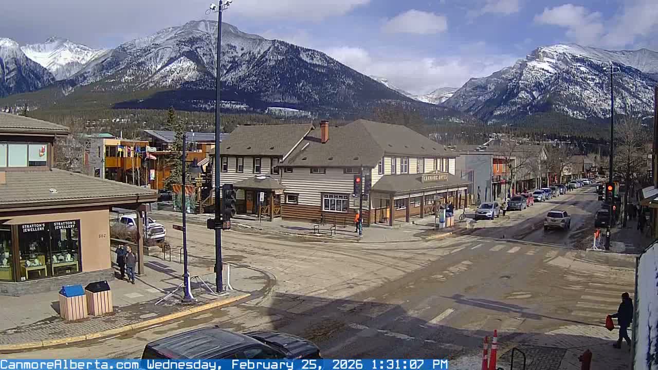 Canmore Downtown Live Cam -  Canmore, Alberta's Rockies, Alberta, Canada