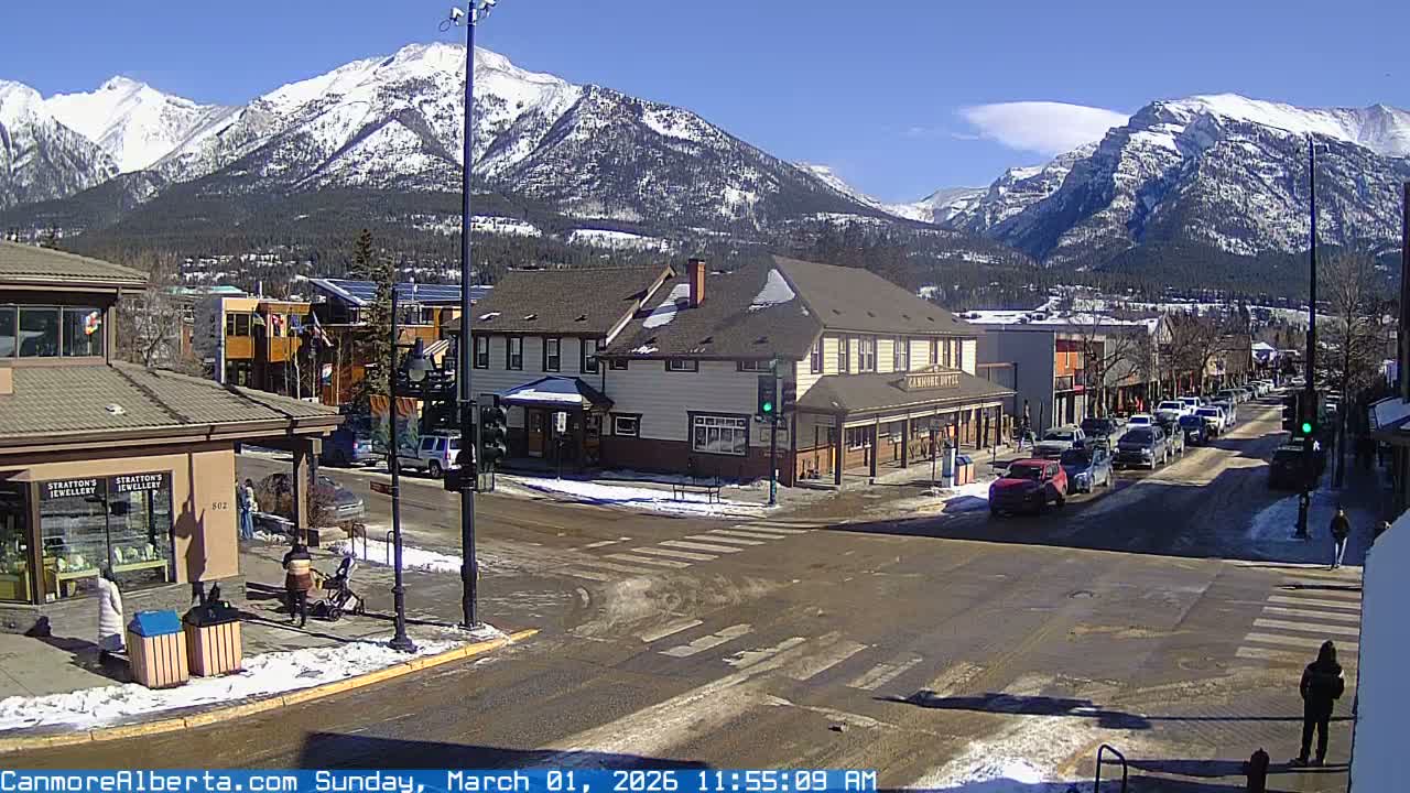 Canmore Downtown Live Cam -  Canmore, Alberta's Rockies, Alberta, Canada