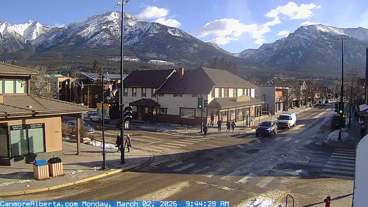 Canmore Downtown Live Cam -  Canmore, Alberta's Rockies, Alberta, Canada