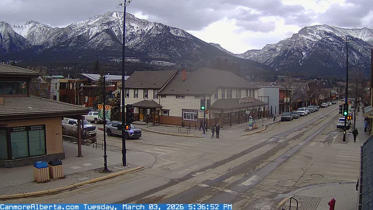 Canmore Downtown Live Cam -  Canmore, Alberta's Rockies, Alberta, Canada
