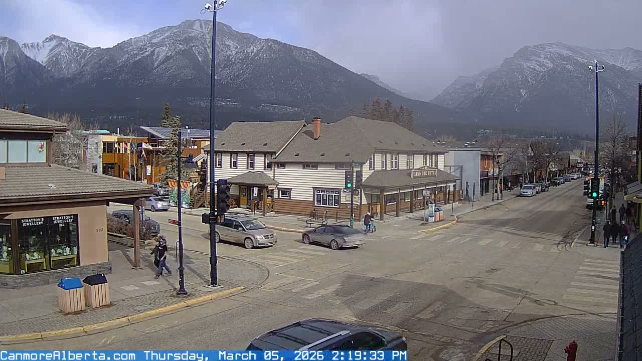 Canmore Downtown Live Cam -  Canmore, Alberta's Rockies, Alberta, Canada