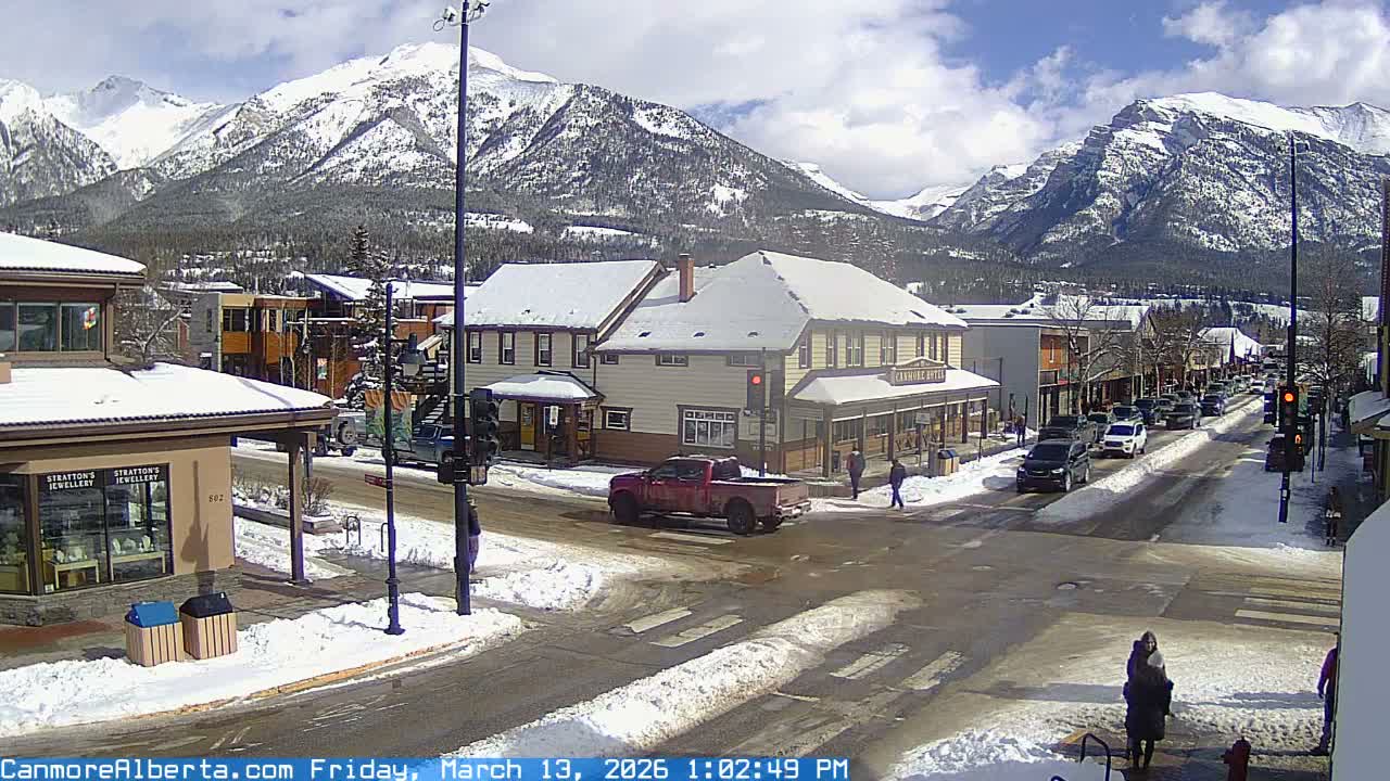 Canmore Downtown Live Cam -  Canmore, Alberta's Rockies, Alberta, Canada