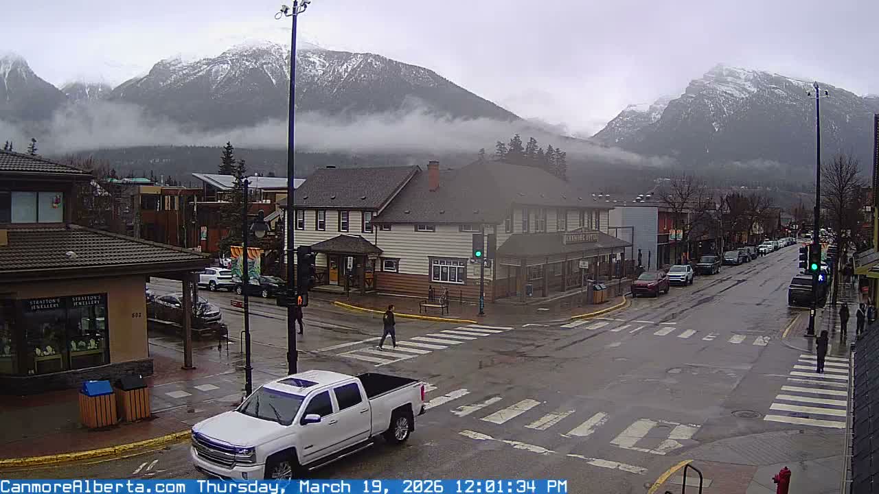 Canmore Downtown Live Cam -  Canmore, Alberta's Rockies, Alberta, Canada