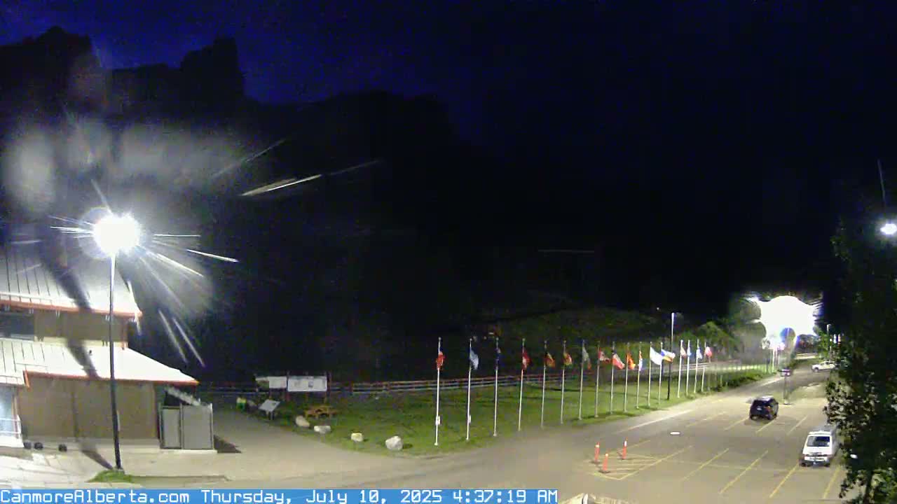 Canmore Nordic Centre Ski Slope & Mt. Rundle View Live Cam - Canmore, Alberta's Rockies, Alberta, Canada