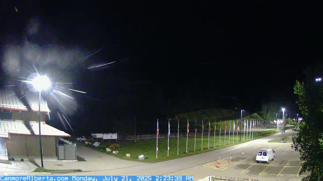 Canmore Nordic Centre Ski Slope & Mt. Rundle View Live Cam - Canmore, Alberta's Rockies, Alberta, Canada