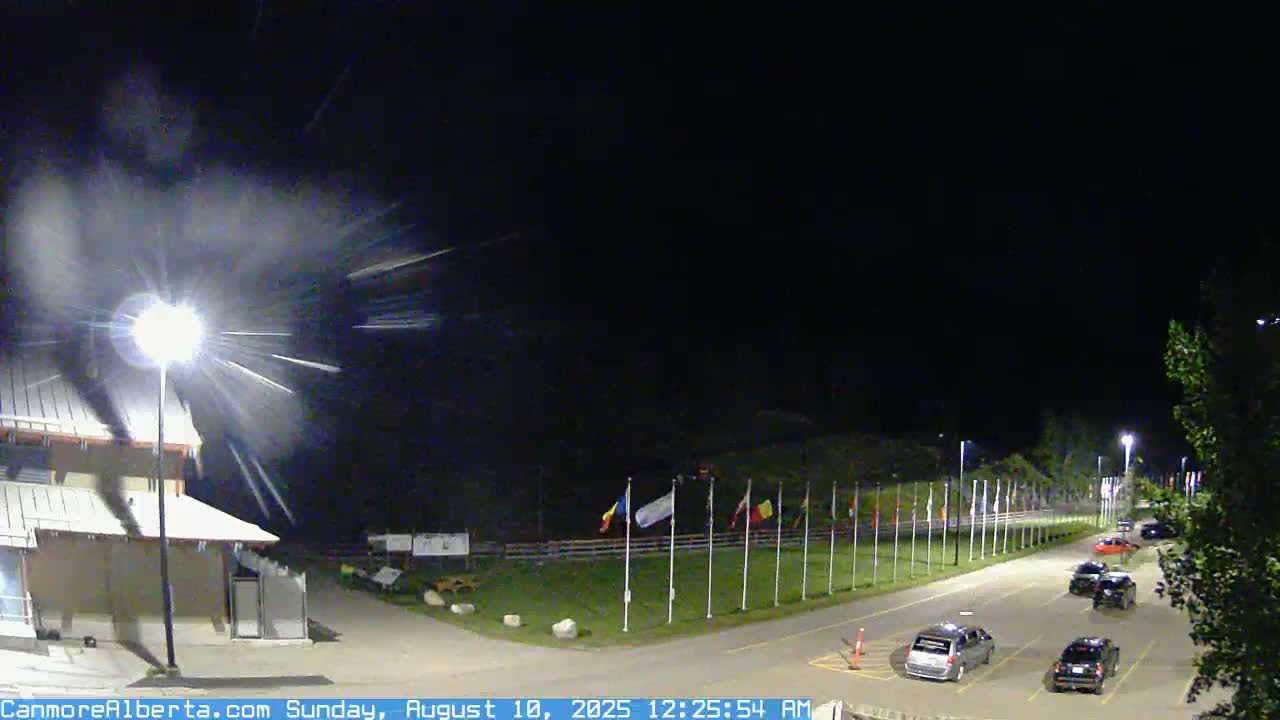 Canmore Nordic Centre Ski Slope & Mt. Rundle View Live Cam - Canmore, Alberta's Rockies, Alberta, Canada