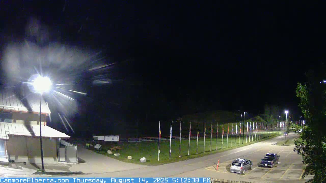 Canmore Nordic Centre Ski Slope & Mt. Rundle View Live Cam - Canmore, Alberta's Rockies, Alberta, Canada