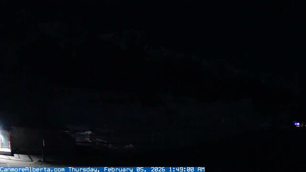 Canmore Nordic Centre Ski Slope & Mt. Rundle View Live Cam - Canmore, Alberta's Rockies, Alberta, Canada