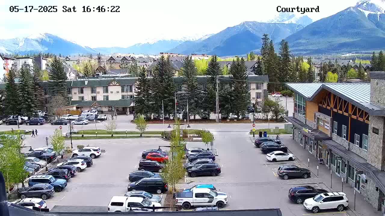 Canmore City Skyline & Alberta Rocky Mountains View Live Cam -  Canmore, Alberta's Rockies, Alberta, Canada
