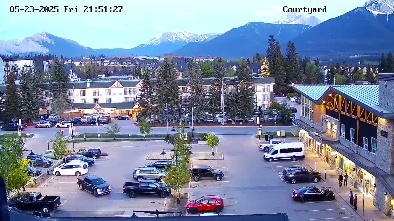 Canmore City Skyline & Alberta Rocky Mountains View Live Cam -  Canmore, Alberta's Rockies, Alberta, Canada