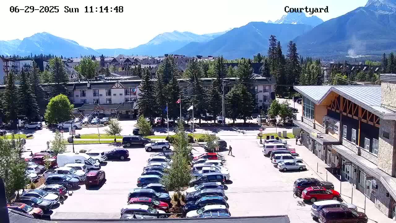 Canmore City Skyline & Alberta Rocky Mountains View Live Cam -  Canmore, Alberta's Rockies, Alberta, Canada