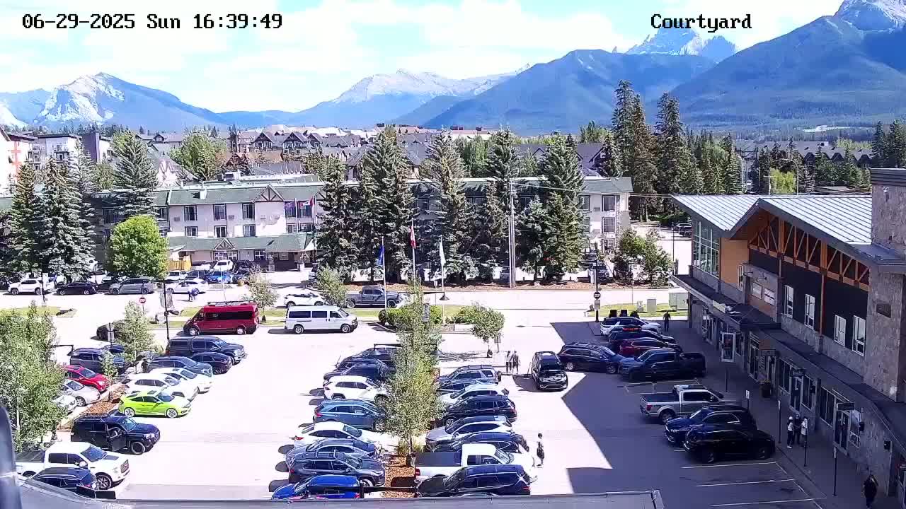 Canmore City Skyline & Alberta Rocky Mountains View Live Cam -  Canmore, Alberta's Rockies, Alberta, Canada