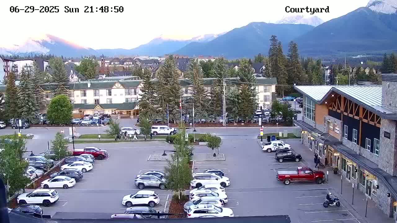 Canmore City Skyline & Alberta Rocky Mountains View Live Cam -  Canmore, Alberta's Rockies, Alberta, Canada