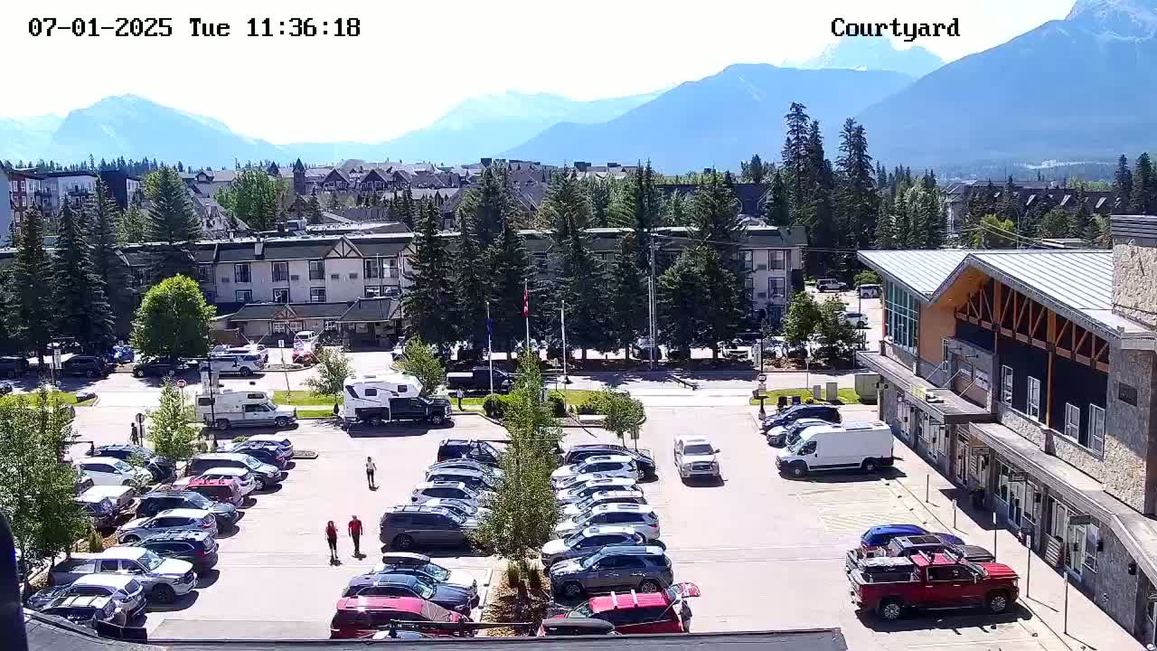 Canmore City Skyline & Alberta Rocky Mountains View Live Cam -  Canmore, Alberta's Rockies, Alberta, Canada