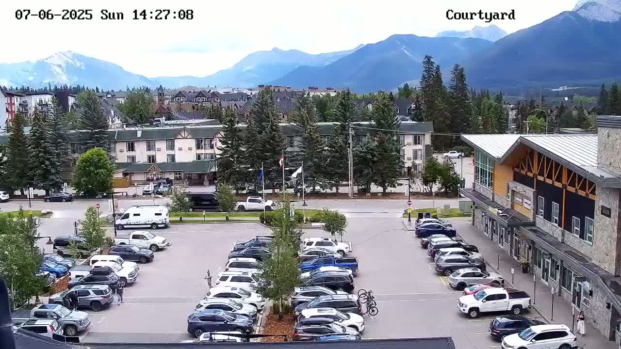 Canmore City Skyline & Alberta Rocky Mountains View Live Cam -  Canmore, Alberta's Rockies, Alberta, Canada