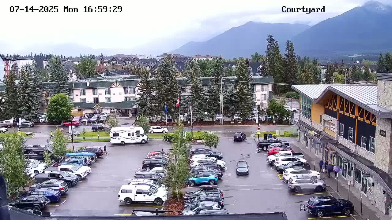 Canmore City Skyline & Alberta Rocky Mountains View Live Cam -  Canmore, Alberta's Rockies, Alberta, Canada