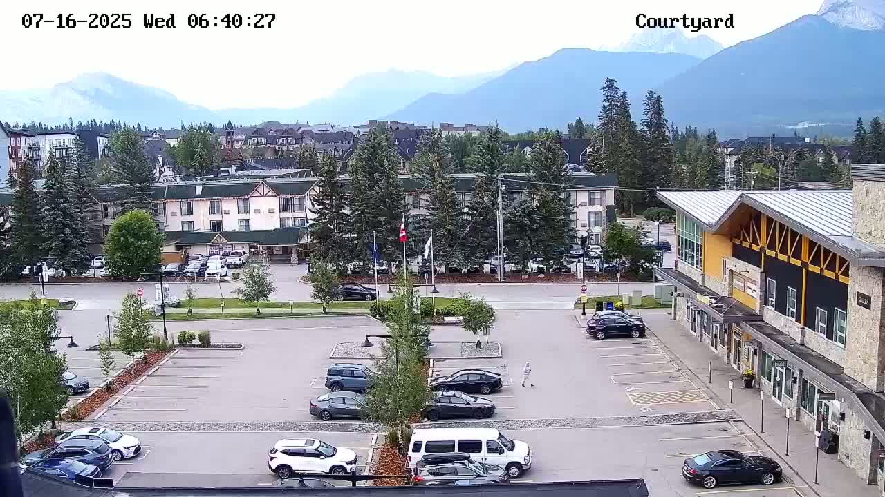 Canmore City Skyline & Alberta Rocky Mountains View Live Cam -  Canmore, Alberta's Rockies, Alberta, Canada