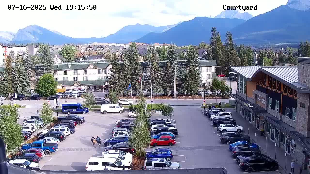 Canmore City Skyline & Alberta Rocky Mountains View Live Cam -  Canmore, Alberta's Rockies, Alberta, Canada